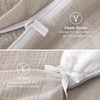 Bedsure PureWoven Muslin Duvet Cover, Cooling Bedding Set for Hot Sleepers | Cotton Blend Viscose Derived from Bamboo, Lightweight & Silky Soft, Breathable, All-Season, Linen(05 – Muslin Linen (No Comforter))