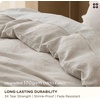 Bedsure PureWoven Muslin Duvet Cover, Cooling Bedding Set for Hot Sleepers | Cotton Blend Viscose Derived from Bamboo, Lightweight & Silky Soft, Breathable, All-Season, Linen(11- Linen (No Comforter))