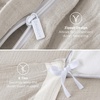 Bedsure PureWoven Muslin Duvet Cover, Cooling Bedding Set for Hot Sleepers | Cotton Blend Viscose Derived from Bamboo, Lightweight & Silky Soft, Breathable, All-Season, Linen(06 – Muslin Oat Milk (No Comforter))