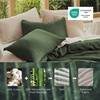 Bedsure PureWoven Muslin Duvet Cover, Cooling Bedding Set for Hot Sleepers | Cotton Blend Viscose Derived from Bamboo, Lightweight & Silky Soft, Breathable, All-Season, Linen(07 – Muslin Olive Green (No Comforter))