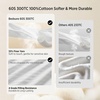 Bedsure Queen Feather Down Comforter & Cotton Hotel Pillows Set
