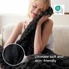 Bedsure Soft Cozy Twin XL Blanket for Bed College Dorm Off White 66″x90″ | Birthday Gifts for Women Mom Her, Warm Lightweight Cozy Fluffy Throw Blanket Sofa, Dorm Room Home Decor, Machine Washable(Black)