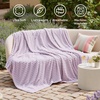 Bedsure Soft Cozy Twin XL Blanket for Bed College Dorm Off White 66″x90″ | Birthday Gifts for Women Mom Her, Warm Lightweight Cozy Fluffy Throw Blanket Sofa, Dorm Room Home Decor, Machine Washable(Lavender Fog)