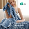 Bedsure Soft Cozy Twin XL Blanket for Bed College Dorm Off White 66″x90″ | Birthday Gifts for Women Mom Her, Warm Lightweight Cozy Fluffy Throw Blanket Sofa, Dorm Room Home Decor, Machine Washable(Blue)