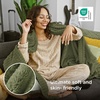 Bedsure Soft Cozy Twin XL Blanket for Bed College Dorm Off White 66″x90″ | Birthday Gifts for Women Mom Her, Warm Lightweight Cozy Fluffy Throw Blanket Sofa, Dorm Room Home Decor, Machine Washable(Moss)