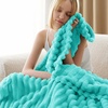 Bedsure Soft Cozy Twin XL Blanket for Bed College Dorm Off White 66″x90″ | Birthday Gifts for Women Mom Her, Warm Lightweight Cozy Fluffy Throw Blanket Sofa, Dorm Room Home Decor, Machine Washable(Blue Fog)