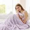 Bedsure Soft Cozy Twin XL Blanket for Bed College Dorm Off White 66″x90″ | Birthday Gifts for Women Mom Her, Warm Lightweight Cozy Fluffy Throw Blanket Sofa, Dorm Room Home Decor, Machine Washable(Lavender Fog)