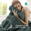 Bedsure Soft Cozy Twin XL Blanket for Bed College Dorm Off White 66″x90″ | Birthday Gifts for Women Mom Her, Warm Lightweight Cozy Fluffy Throw Blanket Sofa, Dorm Room Home Decor, Machine Washable(Mallard Green)