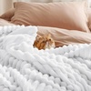 Bedsure Soft Cozy Twin XL Blanket for Bed College Dorm Off White 66″x90″ | Birthday Gifts for Women Mom Her, Warm Lightweight Cozy Fluffy Throw Blanket Sofa, Dorm Room Home Decor, Machine Washable(Bright White)