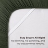 Bedsure Striped Sheets Queen Size-Imitation Cotton Fits Up to 16″ Mattress | Jacquard Dobby Striped, Breathable, Lightweight and Easy Care Bedsheet & Pillowcases, Gifts for Kids,Women,Men,Dark Blue(Olive Green)