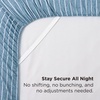 Bedsure Striped Sheets Queen Size-Imitation Cotton Fits Up to 16″ Mattress | Jacquard Dobby Striped, Breathable, Lightweight and Easy Care Bedsheet & Pillowcases, Gifts for Kids,Women,Men,Dark Blue(Striped – Dark Blue)