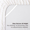 Bedsure Striped Sheets Queen Size-Imitation Cotton Fits Up to 16″ Mattress | Jacquard Dobby Striped, Breathable, Lightweight and Easy Care Bedsheet & Pillowcases, Gifts for Kids,Women,Men,Dark Blue(Striped – White)