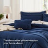 Bedsure Twin XL Comforter Set Natural White – Dorm Room Essentials, Extra Long Twin XL Bedding Set, All Season Down Alternative Comforter with Pillowcase & Sham(01 – Navy)