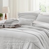 Bedsure Twin XL Comforter Set Natural White – Dorm Room Essentials, Extra Long Twin XL Bedding Set, All Season Down Alternative Comforter with Pillowcase & Sham(Light Grey)