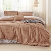 Bedsure Twin XL Comforter Set Natural White – Dorm Room Essentials, Extra Long Twin XL Bedding Set, All Season Down Alternative Comforter with Pillowcase & Sham(19 – Taupe)