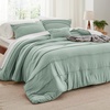 Bedsure Twin XL Comforter Set Natural White – Dorm Room Essentials, Extra Long Twin XL Bedding Set, All Season Down Alternative Comforter with Pillowcase & Sham(02 – Sage Green)