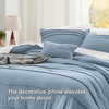 Bedsure Twin XL Comforter Set Natural White – Dorm Room Essentials, Extra Long Twin XL Bedding Set, All Season Down Alternative Comforter with Pillowcase & Sham(03 – Light Blue)