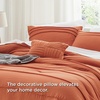 Bedsure Twin XL Comforter Set Natural White – Dorm Room Essentials, Extra Long Twin XL Bedding Set, All Season Down Alternative Comforter with Pillowcase & Sham(12 – Burnt Orange)
