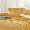 Bedsure Twin XL Comforter Set Natural White – Dorm Room Essentials, Extra Long Twin XL Bedding Set, All Season Down Alternative Comforter with Pillowcase & Sham(17 – Mustard Yellow)