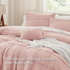Bedsure Twin XL Comforter Set Natural White – Dorm Room Essentials, Extra Long Twin XL Bedding Set, All Season Down Alternative Comforter with Pillowcase & Sham(01 – Light Pink)