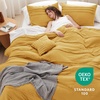 Bedsure Twin XL Comforter Set Natural White – Dorm Room Essentials, Extra Long Twin XL Bedding Set, All Season Down Alternative Comforter with Pillowcase & Sham(17 – Mustard Yellow)