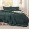Bedsure Twin XL Comforter Set Natural White – Dorm Room Essentials, Extra Long Twin XL Bedding Set, All Season Down Alternative Comforter with Pillowcase & Sham(20 – Emerald Green)