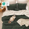 Bedsure Twin XL Comforter Set Natural White – Dorm Room Essentials, Extra Long Twin XL Bedding Set, All Season Down Alternative Comforter with Pillowcase & Sham(01 – Olive Green)