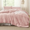 Bedsure Twin XL Comforter Set Natural White – Dorm Room Essentials, Extra Long Twin XL Bedding Set, All Season Down Alternative Comforter with Pillowcase & Sham(01 – Light Pink)
