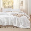 Bedsure Twin XL Comforter Set Natural White – Dorm Room Essentials, Extra Long Twin XL Bedding Set, All Season Down Alternative Comforter with Pillowcase & Sham(01 – Natural White)