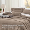 Bedsure Twin XL Comforter Set Natural White – Dorm Room Essentials, Extra Long Twin XL Bedding Set, All Season Down Alternative Comforter with Pillowcase & Sham(03 – Brown)