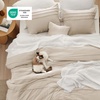 Bedsure Twin XL Comforter Set Natural White – Dorm Room Essentials, Extra Long Twin XL Bedding Set, All Season Down Alternative Comforter with Pillowcase & Sham(21 – Linen)