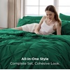 Bedsure Twin XL Comforter Set Pink – Dorm Room Essentials for Girls, Extra Long Twin XL Bedding Set with Sheets, All Season Down Alternative Comforter with Sheets, Pillowcase & Sham(26 – Emerald Green)