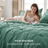 Bedsure Twin XL Comforter Set Pink – Dorm Room Essentials for Girls, Extra Long Twin XL Bedding Set with Sheets, All Season Down Alternative Comforter with Sheets, Pillowcase & Sham(31 – Pea Green)