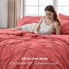 Bedsure Twin XL Comforter Set Pink – Dorm Room Essentials for Girls, Extra Long Twin XL Bedding Set with Sheets, All Season Down Alternative Comforter with Sheets, Pillowcase & Sham(30 – Coral)