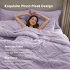 Bedsure Twin XL Comforter Set Pink – Dorm Room Essentials for Girls, Extra Long Twin XL Bedding Set with Sheets, All Season Down Alternative Comforter with Sheets, Pillowcase & Sham(13 – Light Purple)