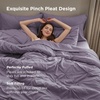 Bedsure Twin XL Comforter Set Pink – Dorm Room Essentials for Girls, Extra Long Twin XL Bedding Set with Sheets, All Season Down Alternative Comforter with Sheets, Pillowcase & Sham(15 – Grayish Purple)