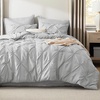 Bedsure Twin XL Comforter Set Pink – Dorm Room Essentials for Girls, Extra Long Twin XL Bedding Set with Sheets, All Season Down Alternative Comforter with Sheets, Pillowcase & Sham(22 – Light Grey)