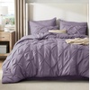 Bedsure Twin XL Comforter Set Pink – Dorm Room Essentials for Girls, Extra Long Twin XL Bedding Set with Sheets, All Season Down Alternative Comforter with Sheets, Pillowcase & Sham(15 – Grayish Purple)