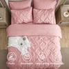 Bedsure Twin XL Comforter Set Pink – Dorm Room Essentials for Girls, Extra Long Twin XL Bedding Set with Sheets, All Season Down Alternative Comforter with Sheets, Pillowcase & Sham(06 – Pink)