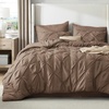 Bedsure Twin XL Comforter Set Pink – Dorm Room Essentials for Girls, Extra Long Twin XL Bedding Set with Sheets, All Season Down Alternative Comforter with Sheets, Pillowcase & Sham(21 – Brown)