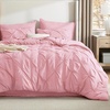 Bedsure Twin XL Comforter Set Pink – Dorm Room Essentials for Girls, Extra Long Twin XL Bedding Set with Sheets, All Season Down Alternative Comforter with Sheets, Pillowcase & Sham(27 – Baby Pink)