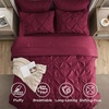 Bedsure Twin XL Comforter Set Pink – Dorm Room Essentials for Girls, Extra Long Twin XL Bedding Set with Sheets, All Season Down Alternative Comforter with Sheets, Pillowcase & Sham(24 – Dark Red)