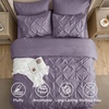 Bedsure Twin XL Comforter Set Pink – Dorm Room Essentials for Girls, Extra Long Twin XL Bedding Set with Sheets, All Season Down Alternative Comforter with Sheets, Pillowcase & Sham(15 – Grayish Purple)