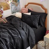 Bedsure Twin XL Comforter Set Pink – Dorm Room Essentials for Girls, Extra Long Twin XL Bedding Set with Sheets, All Season Down Alternative Comforter with Sheets, Pillowcase & Sham(11 – Black)