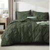 Bedsure Twin XL Comforter Set Pink – Dorm Room Essentials for Girls, Extra Long Twin XL Bedding Set with Sheets, All Season Down Alternative Comforter with Sheets, Pillowcase & Sham(02 – Olive Green)