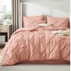 Bedsure Twin XL Comforter Set Pink – Dorm Room Essentials for Girls, Extra Long Twin XL Bedding Set with Sheets, All Season Down Alternative Comforter with Sheets, Pillowcase & Sham(29 – Dusty Pink)