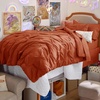 Bedsure Twin XL Comforter Set Pink – Dorm Room Essentials for Girls, Extra Long Twin XL Bedding Set with Sheets, All Season Down Alternative Comforter with Sheets, Pillowcase & Sham(16 – Burnt Orange)