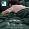Bedsure Twin XL Sheets Dorm Bedding – 3 Pieces Soft Extra Long Twin Sheets | Breathable, Cooling, Oeko Tex, Deep Pocket, Easy Care, Resistant, Sturdiness, Lightweight, College Dorm Bedding for Students(14 – Dark Green)