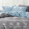 Bedsure Twin XL Sheets Dorm Bedding – 3 Pieces Soft Extra Long Twin Sheets | Breathable, Cooling, Oeko Tex, Deep Pocket, Easy Care, Resistant, Sturdiness, Lightweight, College Dorm Bedding for Students(Light Blue)