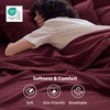 Bedsure Twin XL Sheets Dorm Bedding – 3 Pieces Soft Extra Long Twin Sheets | Breathable, Cooling, Oeko Tex, Deep Pocket, Easy Care, Resistant, Sturdiness, Lightweight, College Dorm Bedding for Students(21 – Red)